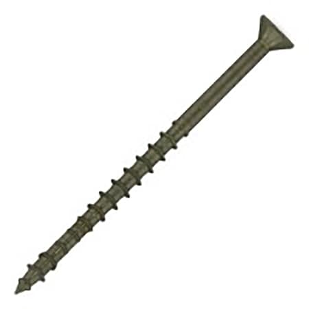 Deck Screw, #8 X 2-1/2 In, Stainless Steel, Flat Head, Square Drive, 2500 PK